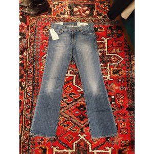 NEW H&M & Denim Women's Medium Wash, Rhinestone Jeans, 32W Low Bootcut NWT